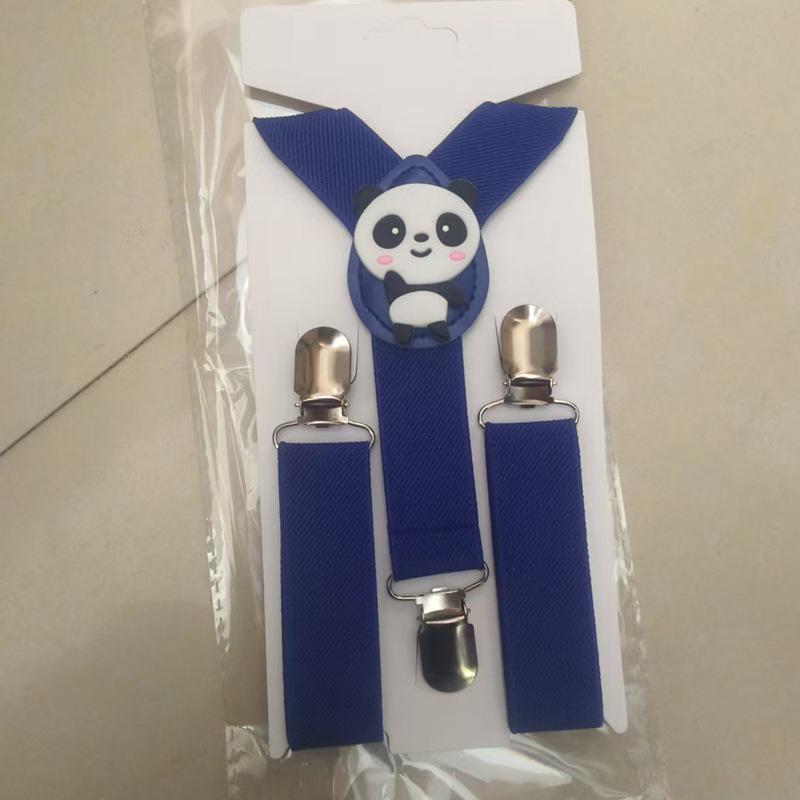 Beige Cartoon 3-Clip Y-Shaped Suspenders for Boys and Girls