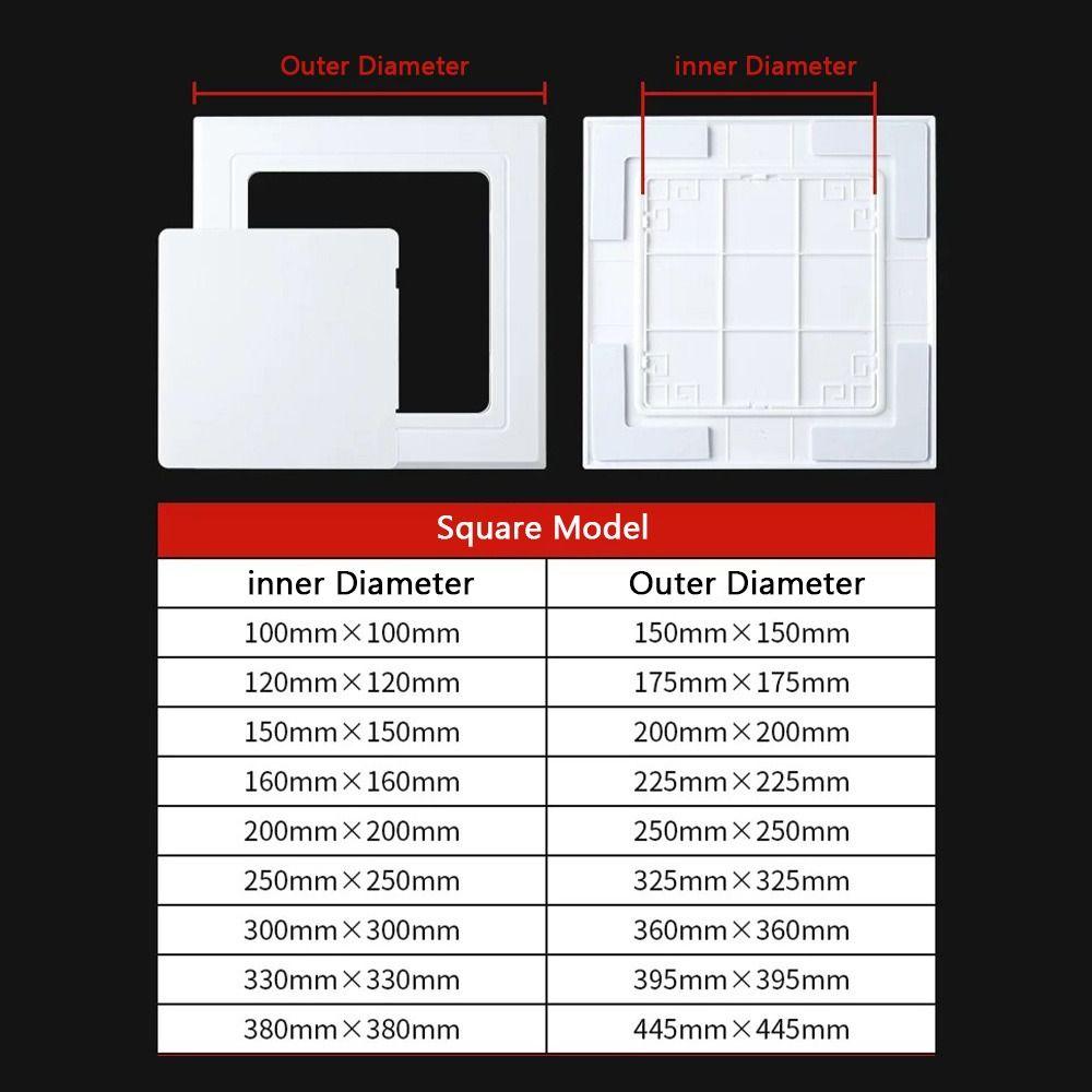 Inspectiepoort Zelfklevend Toegangspaneel Deur Wit Kunststof Inspectiegat Verwijderbaar Scharnierende Toegangsluik Deuren Wand Plafond