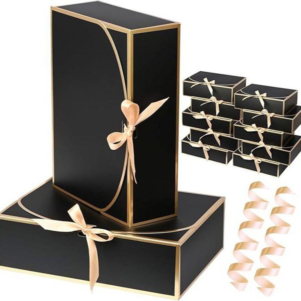 2Pcs Paper Gift Boxes with Lids Bridesmaid Box Elegant Proposal Gift Box  for Wedding Birthday Party