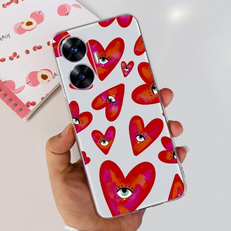 

For Realme C55 4G Case RMX3710 Colorful Painted Cover Soft Slim Fundas Phone Case For Realme C55 C55 RealmeC55 Back Cover Bumper Realme C55
