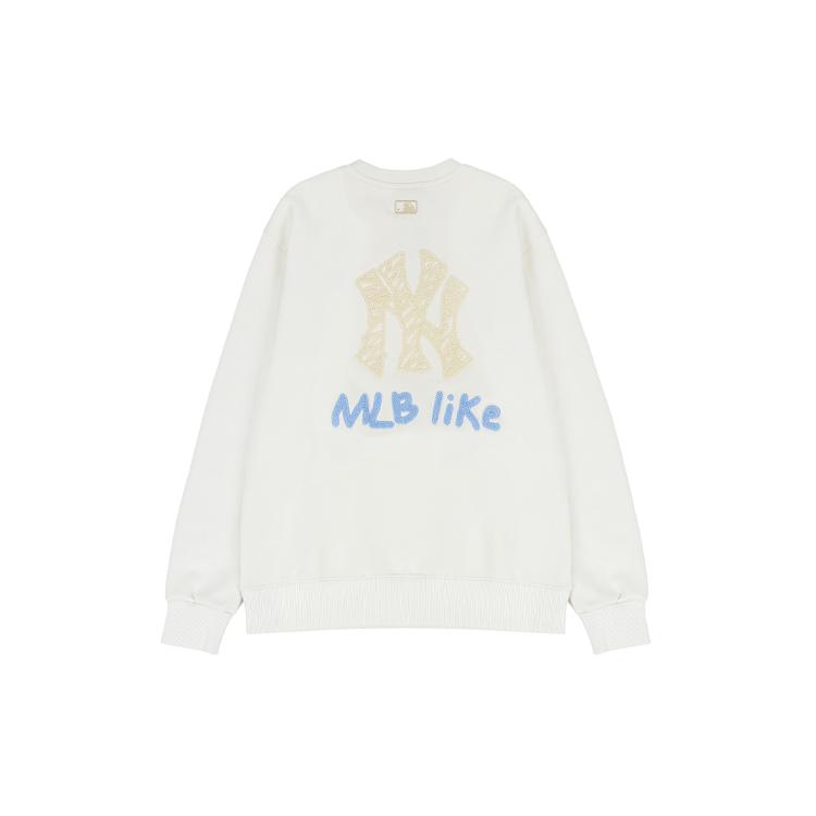 New MLB Sweatshirts Unisex Cream 3AMTEC114-50CRS