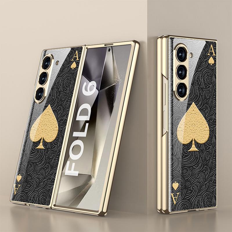 Nou pentru Samsung Galaxy Zfold6 5g Husă Telefon Pictură Creativă Hd Sticlă Securizată Lux Ușor Orificiu de Precizie Husă Protecție la Cădere