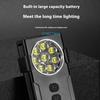 Magnetic Work Light Rechargeable Flashlight Double Light Sources 1000 Lumen 8/4Beads For Emergencies