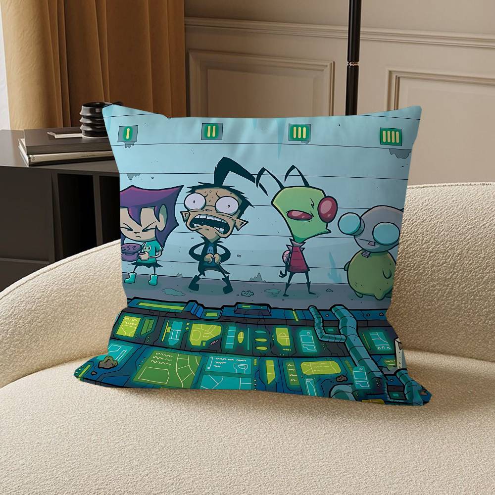 Cartoon I-Invader-Zim Personalized Pillow Cover Kids Bedroom Wild Party Decor Pillowcase Kid Birthday Shower Gift