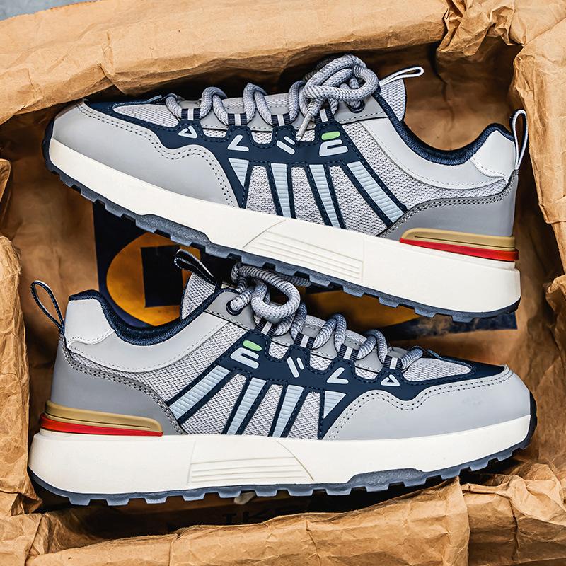 

Мужская обувь новая весна 2025 молодежная повседневная спортивная дышащая трендовая универсальная мужская легкая обувь на мягкой подошве для пап 44