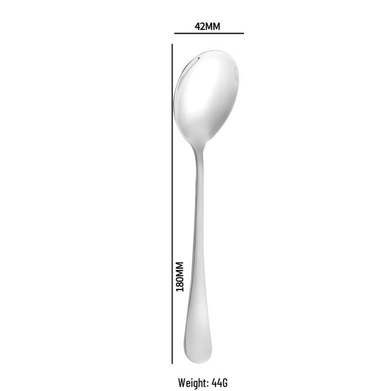 1010 Stainless Steel Western Cutlery Set: Steak Knife, Fork, Spoon, Dessert Spoon, Serving Fork, and Ice Spoon.