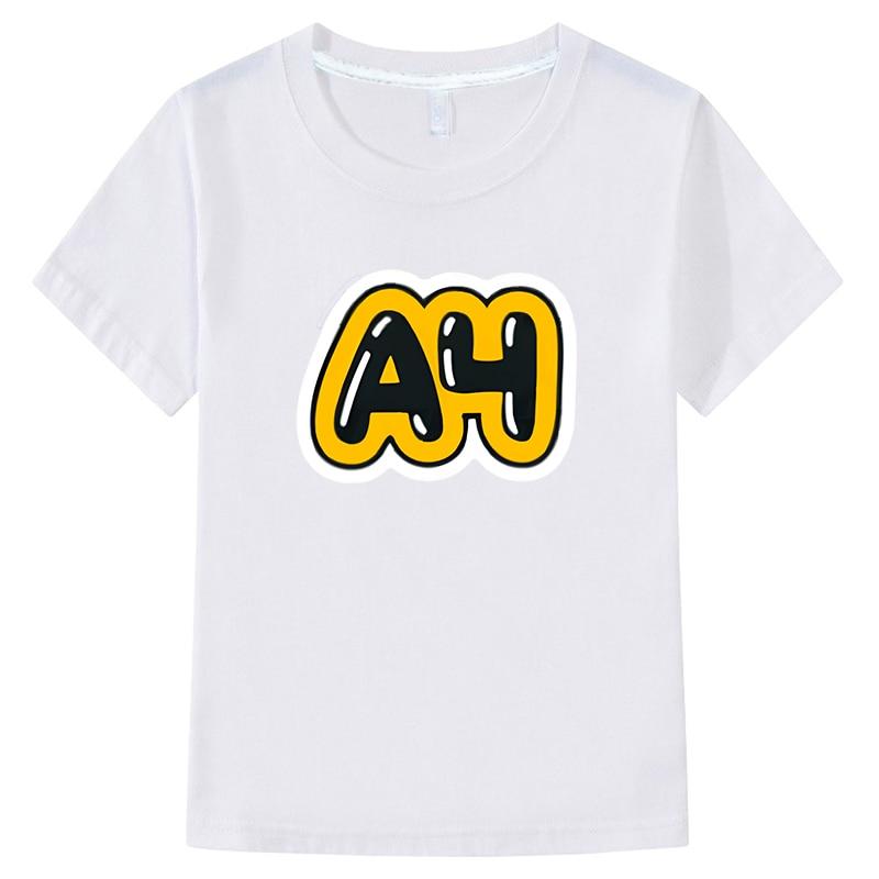 Merch Vlad A4 Kids T-shirt Boys and Girls Short Sleeved 100% Cotton Tops Vlad A4 Paper  Boys Clothes Y2k One Piece Kids Clothes Kawaii Anime T-shirt