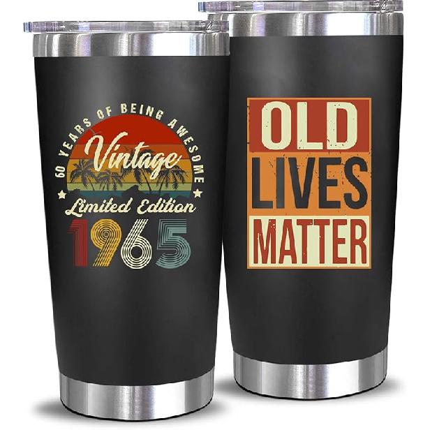 Funny 60th Birthday Gifts for Men - 20 Oz Tumbler 1965