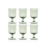 Stemmed Water Glasses - Home ESPRIT - Set of 6 - 300 Ml - 8x8x14 Cm - Multicolor