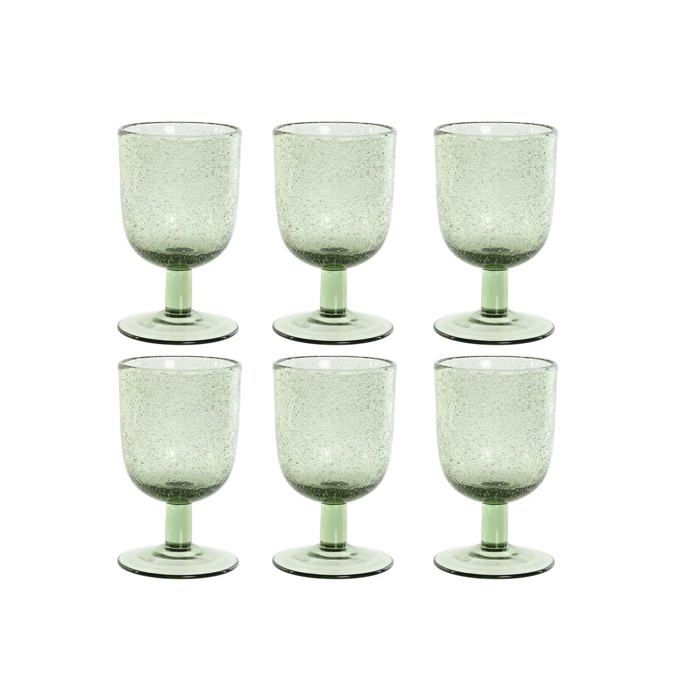 Verres à eau à pied - Home ESPRIT - Lot de 6 - 300 ml - 8x8x14 cm - Multicolore