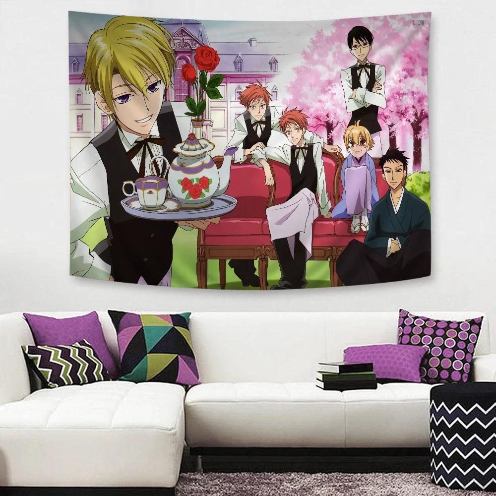 Anime Ouran High School Host Club Anime Tapestry Indian Buddha Wall Decoration Witchcraft Bohemian Hippie Wall Hanging Sheets