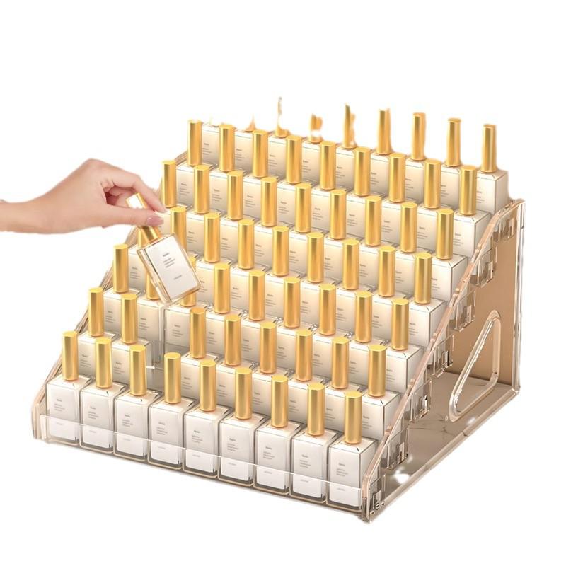 Multi-layer Transparent Nail & Lipstick Storage Display Rack