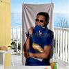 Mbappe Personalized Text Beach Towel High Absorbency & Quick-Dry Suitable for Swimming Gym Camping Yoga Vacation