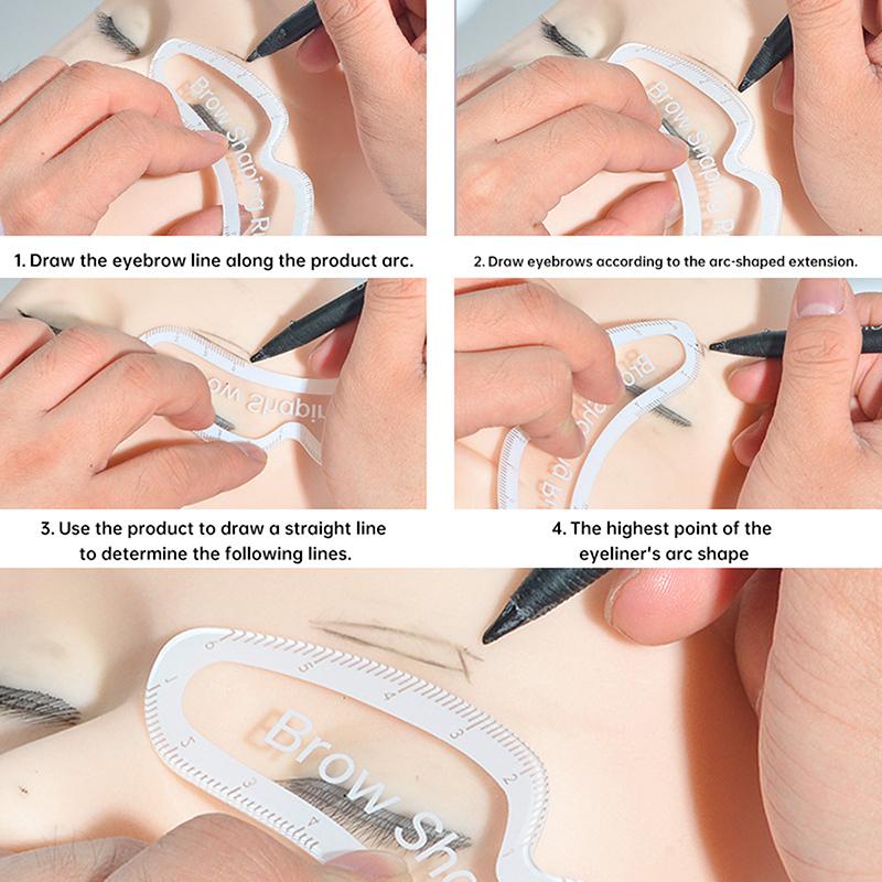 1Pcs Brow Mapping Ruler Eyebrow Shaping Ruler 1 Minute Fast Drawing Design Brow Easy Tool Microblading Permanent Makeup Stencils