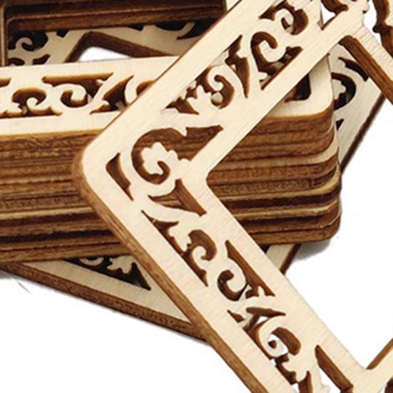 10 Peças/Conjunto Lascas de Madeira Várias Formas Sólido DIY Arte Criativa Ecológico Decorando