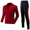Mens Long Sleeve Football Training Kit Set Winter Half-Zip Outerwear Thin Match Warm-Up Jersey Adults Kids