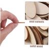 Toyvian 200pcs Unfinished Wood Oval Slices Natural Rustic Wooden Cutout Oval Wood Pieces Wood Craft Supplies for DIY Craft Wedding Centerpiece