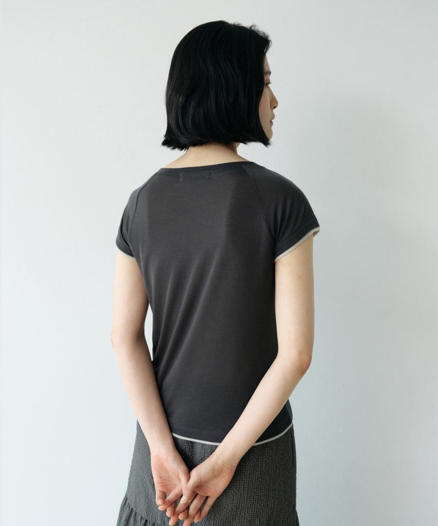 Loutaideu Button-Up Henley T-Shirt [Charcoal]