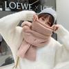 Cute Korean Style Knit Scarf for Women Winter Student Versatile Warm Long Shawl Autumn Winter
