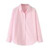 Fashion Style 2024 Summer New Product Women's Clothes Easiest for Match Loose Pure Cotton Stripes Poplin Shirt Tops 4387094