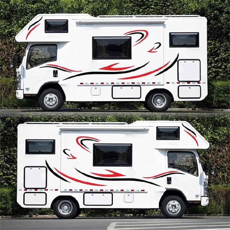 Auto Side Body Sticker Exterior Waterproof Stickers Self Adhesive Stripe Graphics Decals for Campers