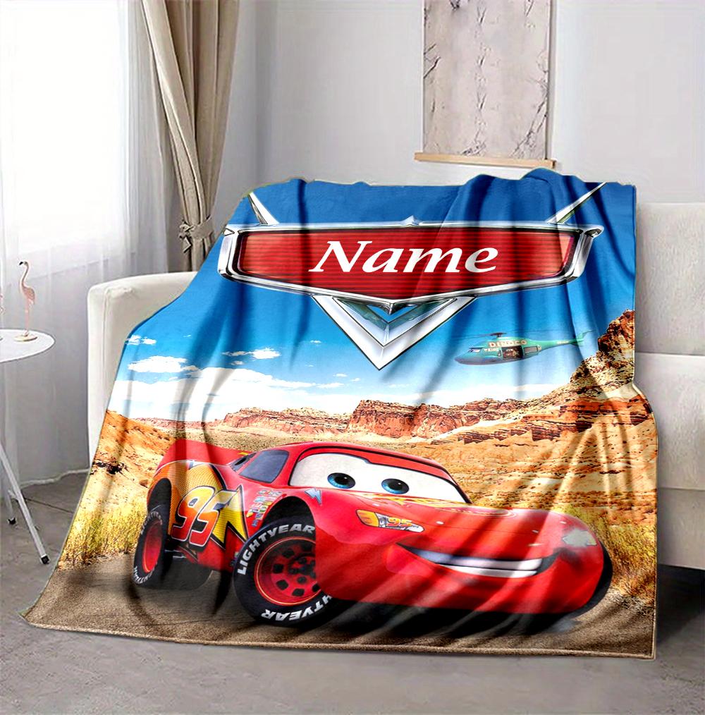 Aventura de Carro com Nome Personalizado Manta de Flanela Manta de Sofá Macia Quente Decoração de Cama Presente Único