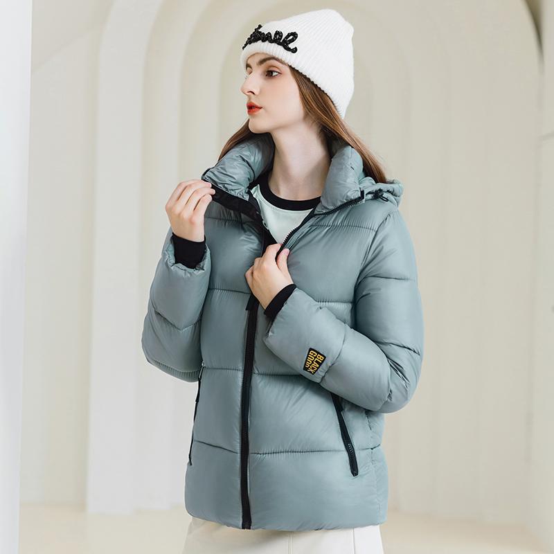 Autumn Winter Thicken Warm Parka Women Casual Sweety Solid Color Big Pocket Loose Short Hooded Coat Jackets Outwear