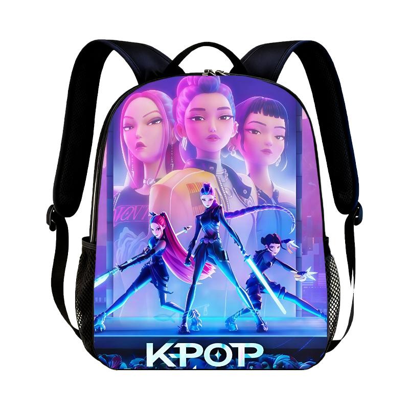 KPop Demon Hunters Cartoon Peripheral Backpack for Students Boys Girls Bags Teens Daily Backpack Travel Rucksacks Daily