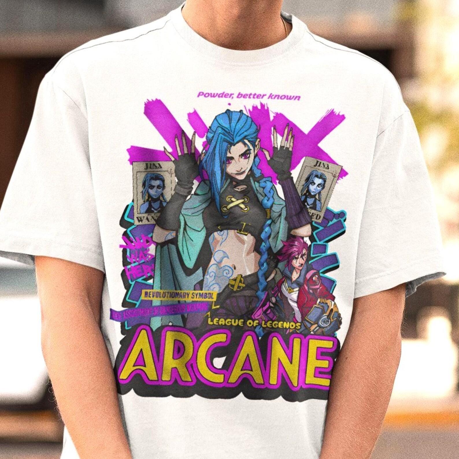 Arcane Jinx Shirt - Video Game Tshirt,League of Legends Sweatshirt,Lol T-shirt S