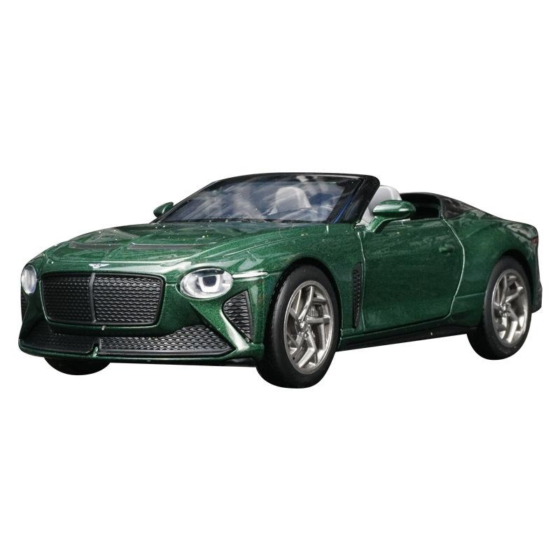 

1/32 Bentley Mulliner Bacalar Alloy Sports Car Model Diecast Metal Luxy Car Vehicles Model Simulation Sound and Light Kids Gifts зелёный