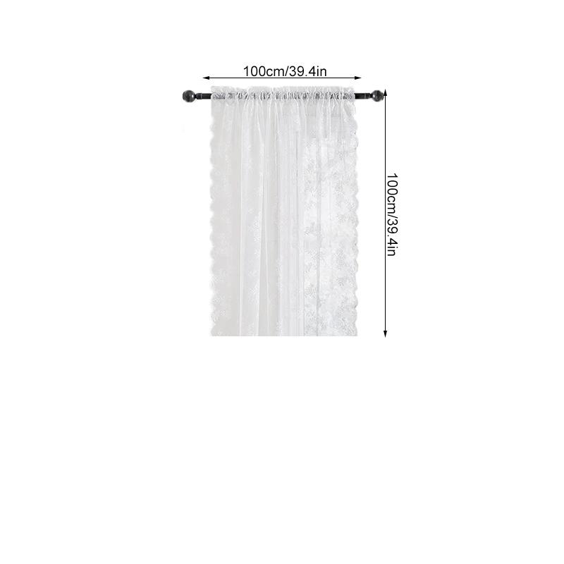 1PC Semi-Shading Elegant Gauze Curtain French Style Curtain Home Decoration Lace Material Exquisite 100x100/140/200cm  150x180cm
