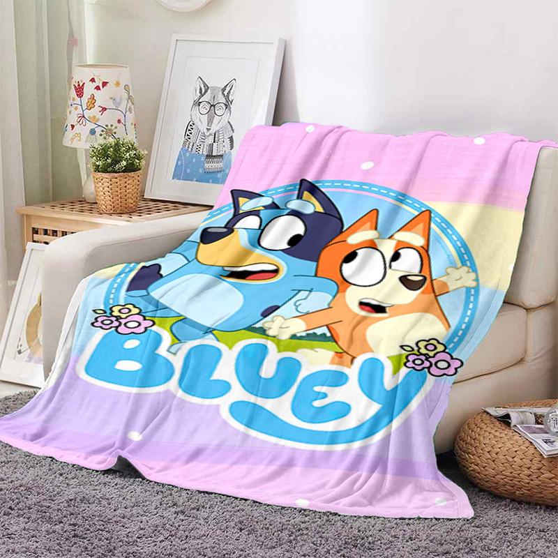 Bluey Blanket Suitable All Seasons Soft Comfortable Sofa Office Home Blanket Holiday Birthday Gift Bluey 128 140