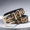 105cm Leopard Leather Belt for Women Fashion Casual Versatile Coat Jeans Accessories Gothic Retro Trend Luxury Y2k Girls Waistband