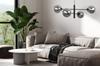 Vicenza Black Hanging Lamp 4-Flat Graphite Lampshade E14