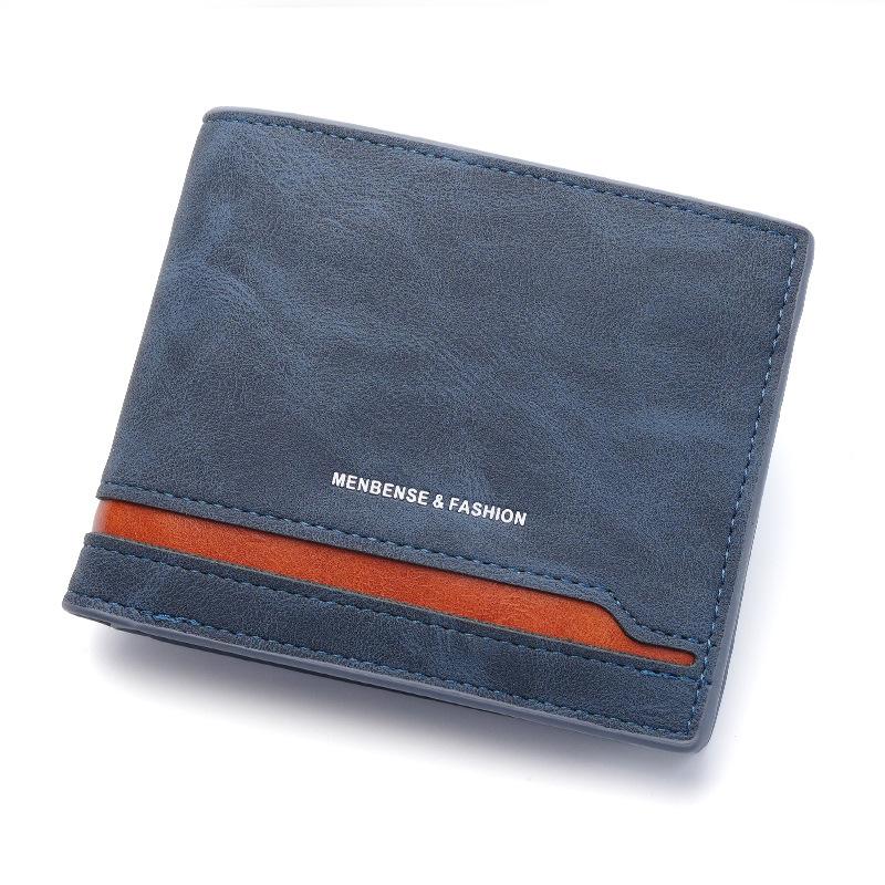 New Men'S Wallet Men'S New Short Wallet Middle-Aged And Young Wallet Large Capacity Multi-Card Wallet