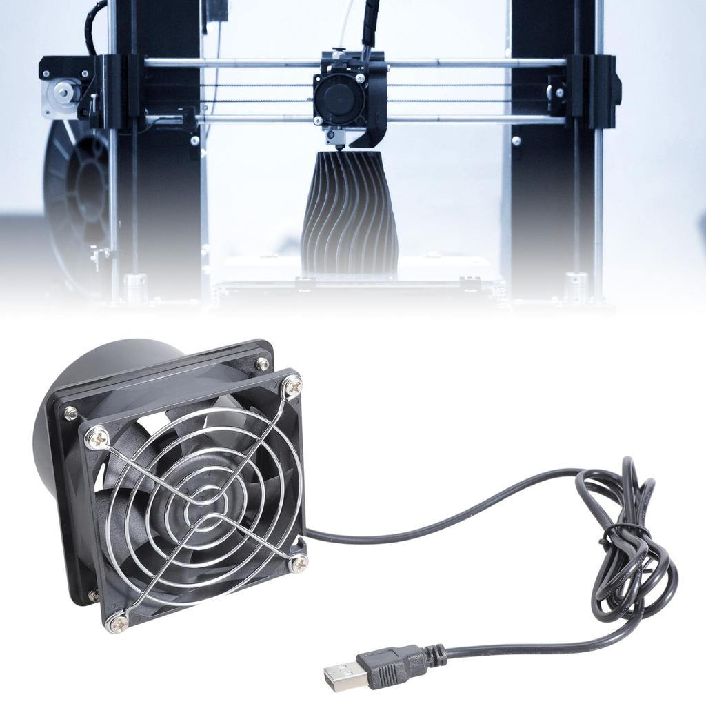 Runder USB-betriebener Abluftventilator für effiziente Belüftung in 3D-Druckergehäusen und Tierhäusern