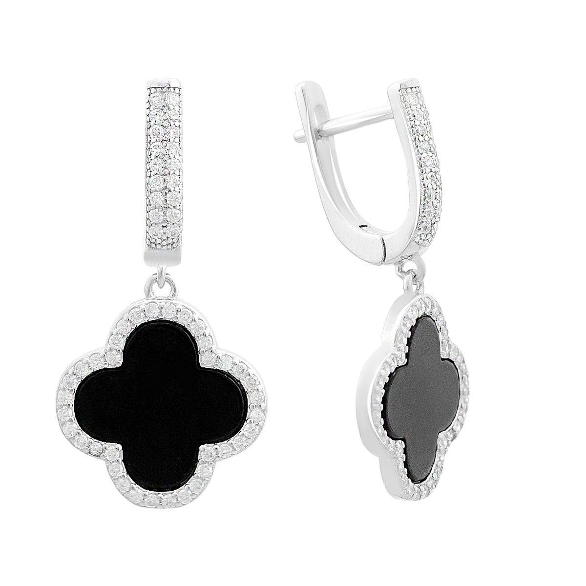 

Срібна каблучка з фіанітами. (60001997) чорний