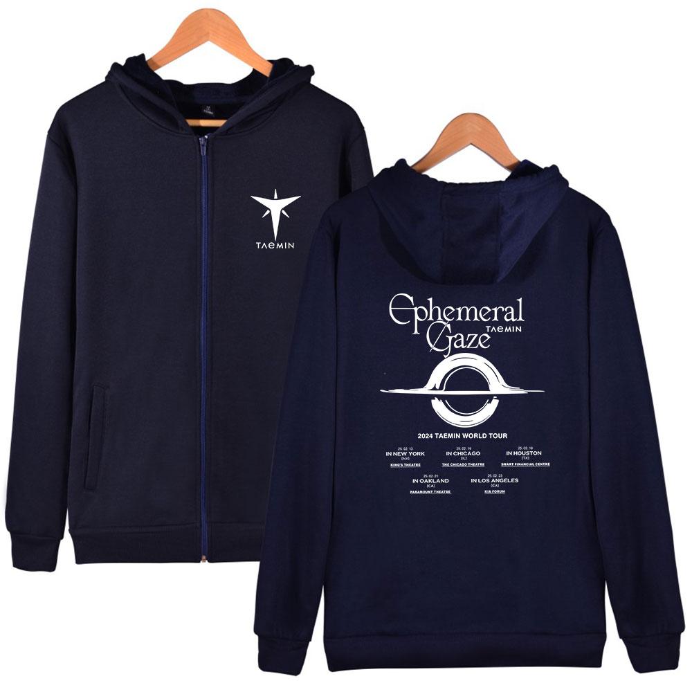 Fashion Women Men's Hoodie Taemin Ephemeral Print Comfortable Hoodie High Quality Autumn Men's Hooded Jacket Zipper Sweatshirt