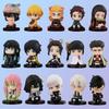 Demon Slayer Figure Toy Anime Kimetsu No Yaiba Q Version Sitting Tanjiro Nidouzi Inosuke Zenizu PVD Figurine Model Doll Gifts
