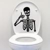 Creepy Chic, Spooky Black Skull Toilet Decal -  Bathroom Sticker for Lid & Water Tank, Perfect for Halloween Home Decor