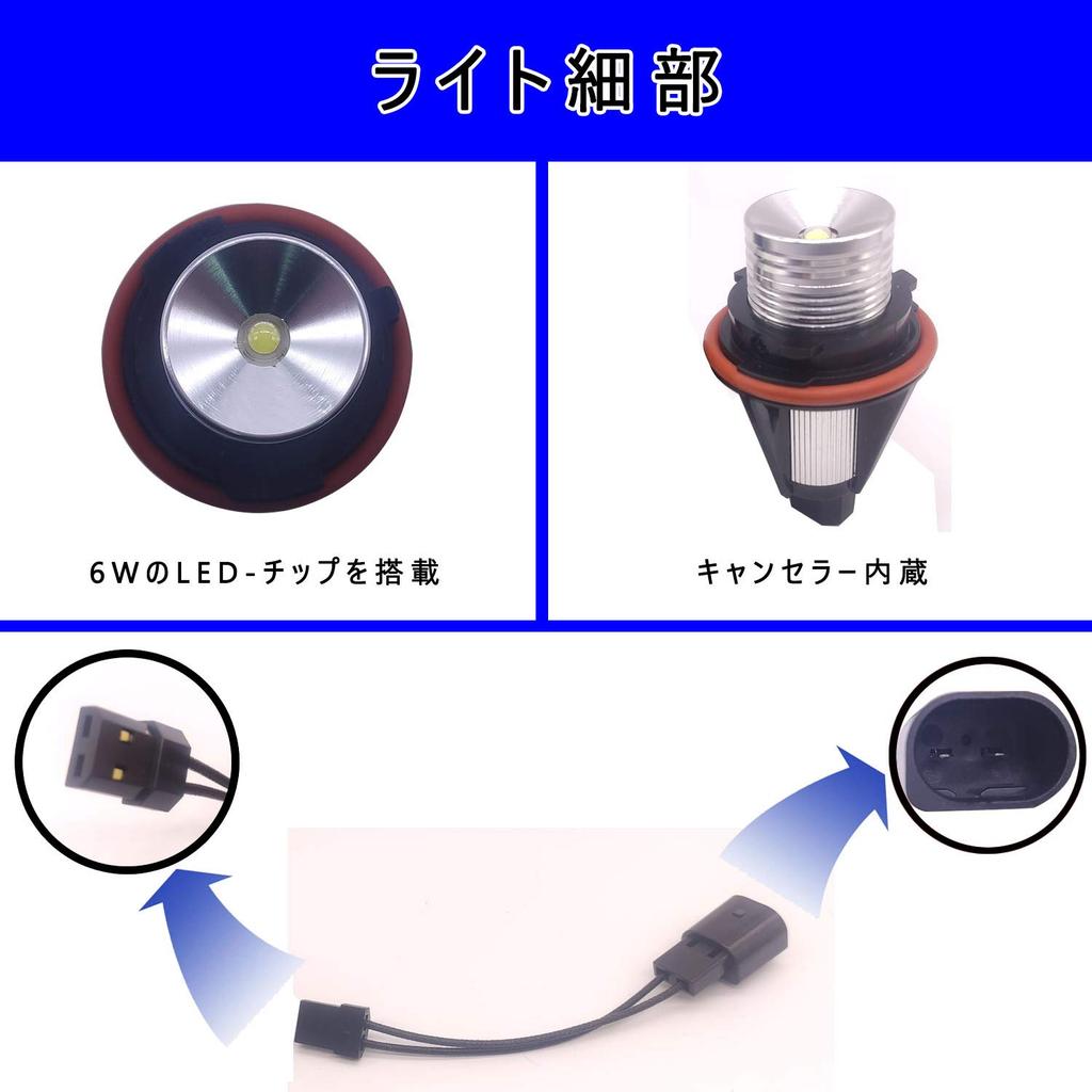 6W 800LM Waterproof BMW Exclusive Angel Eye/Squid Ring LED Light