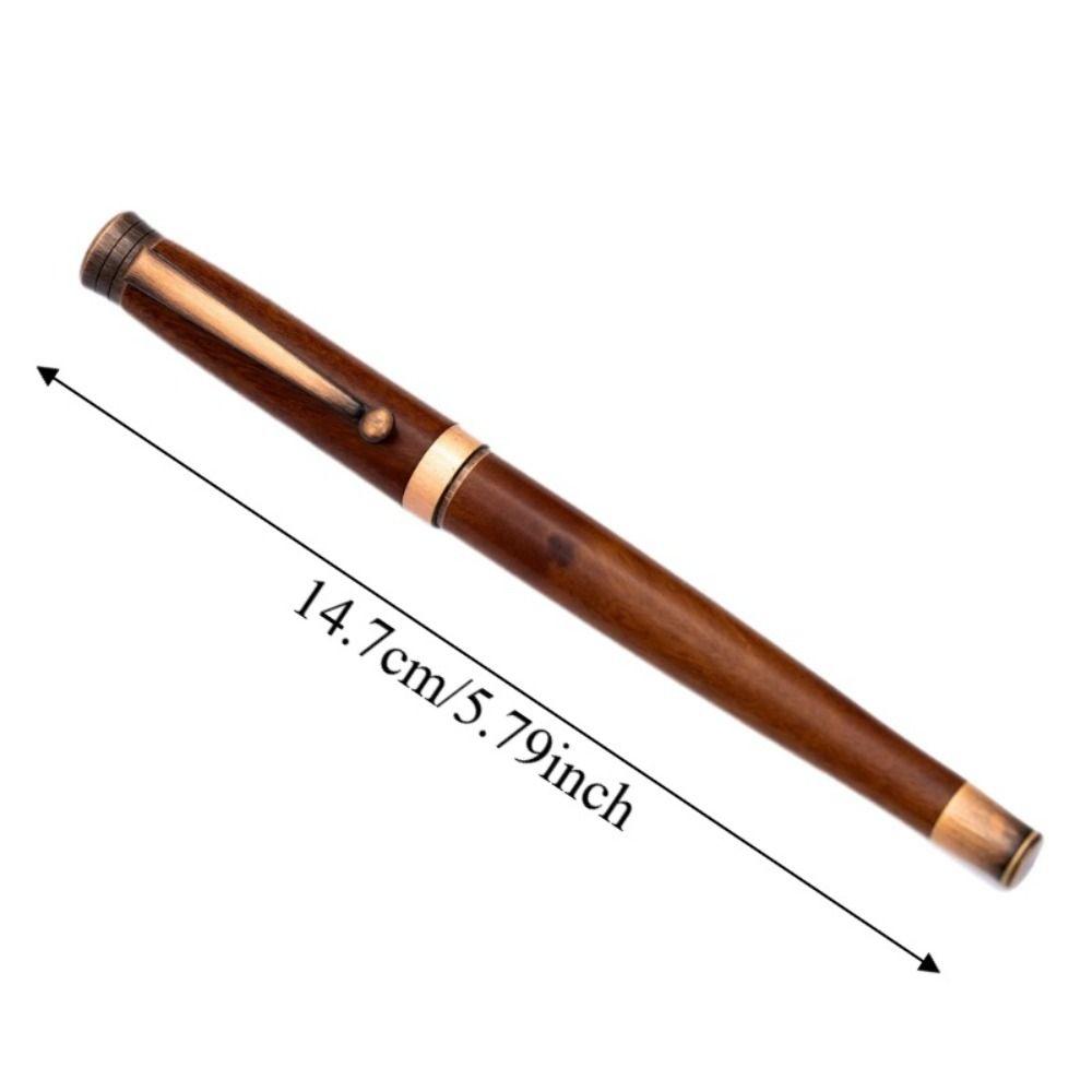 Retro Simple Writing Ink Pens Wood Handle Signature Pens Wooden Fountain Pen Stationery