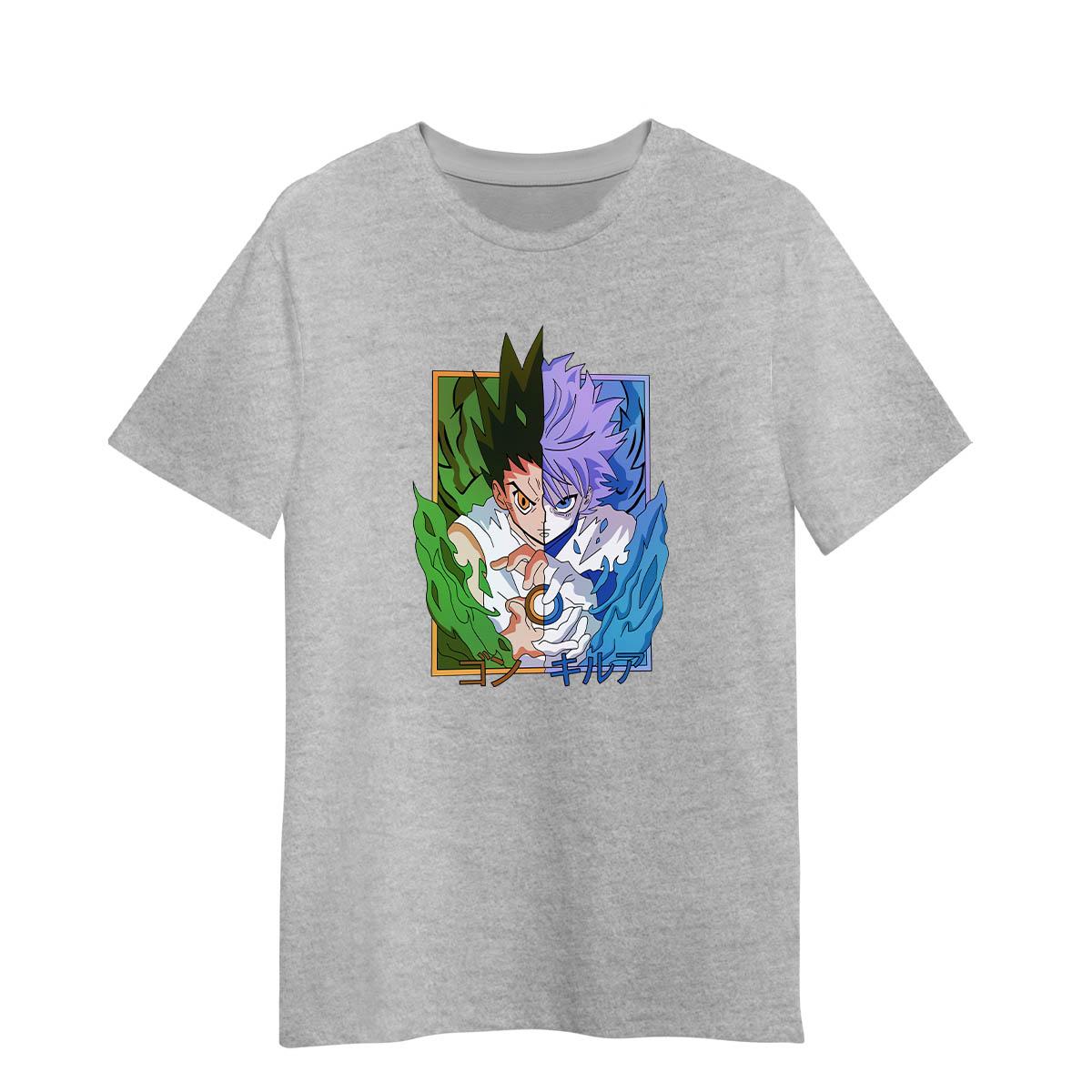 Gon Freecss And Killua Zoldyck Hunter x Hunter Anime Manga Adult Unisex T-shirt S серый