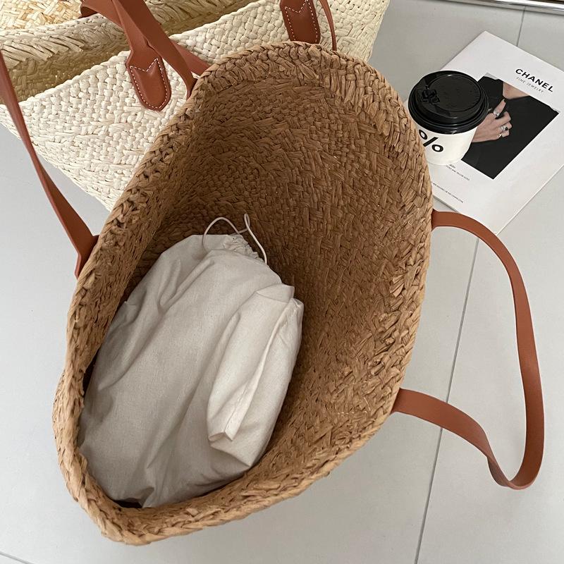 Straw Woven Large Capacity Seaside Tote Bag LD8836