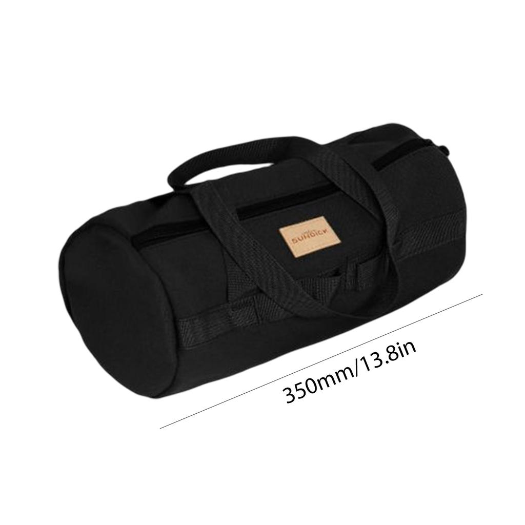 Camping Tool Storage Bag Cylinder Tent Ground Nail Organizer Pouch Wind Rope Hammer Pouch Canvas Large Capacity Handbag