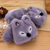Faux Rabbit Hair Animal Plush Mittens Windproof Half Finger Gloves  Autumn