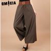 GMXIA Women's Fashion Casual Solid Color Print Pants & Capris