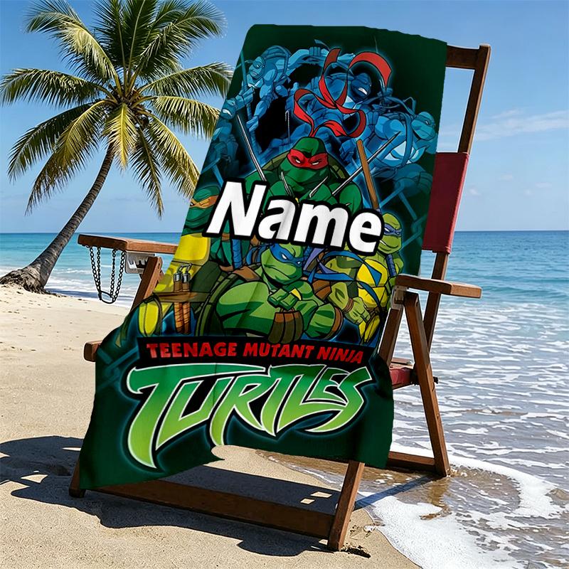 Custom Name Personalized Gamer Print Beach Towel, for Trip Camping Beach Party Home Decor, Birthday Gift for Family & Friends
