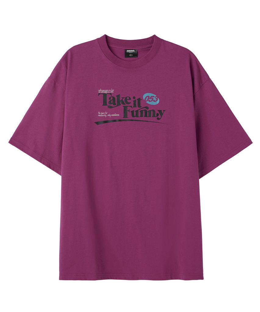 URBANAGE Take It Funny 053 Oversized Short Sleeve_Magenta Pink
