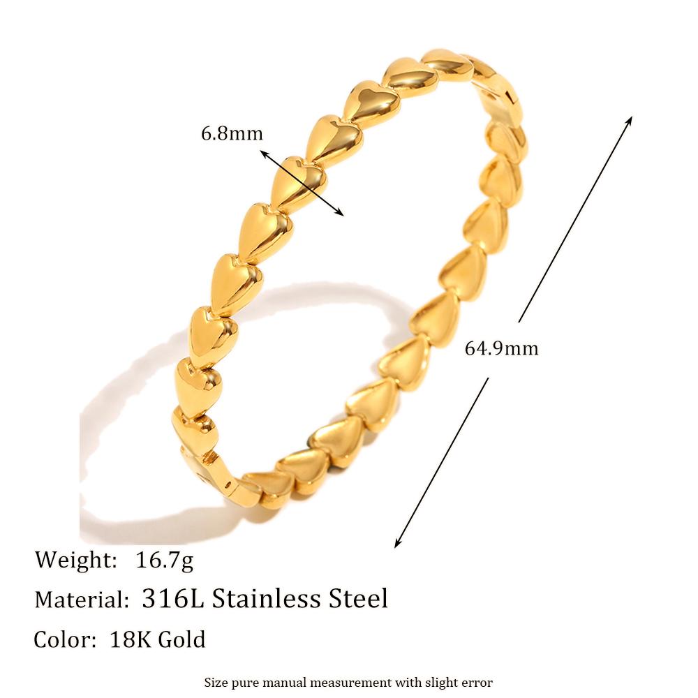 MamacitaSlay Creative Cool Stainless Steel Geometric Open Bracelet Party Popular Waterproof Wrist Jewelry High Quality Jewelry